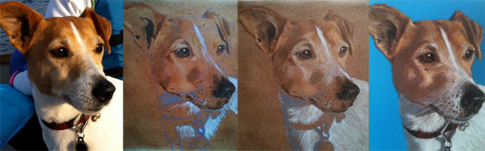 Painted Dog Portrait